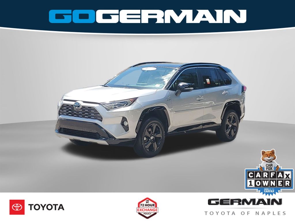 Midnight Black Metallic 2021 Toyota RAV4 Hybrid SUV / Crossover All-Wheel Drive Continuously Variable Transmission