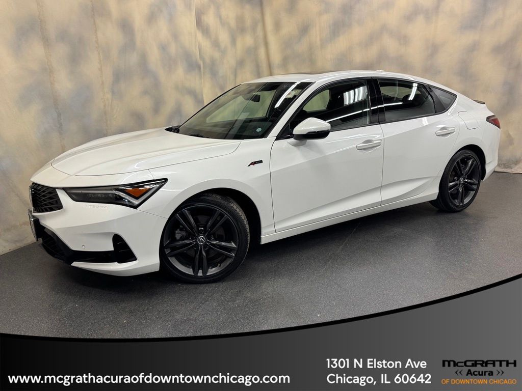White 2024 Acura Integra FWD with Technology and A-SPEC Package Sedan Front-Wheel Drive Continuously Variable Transmission