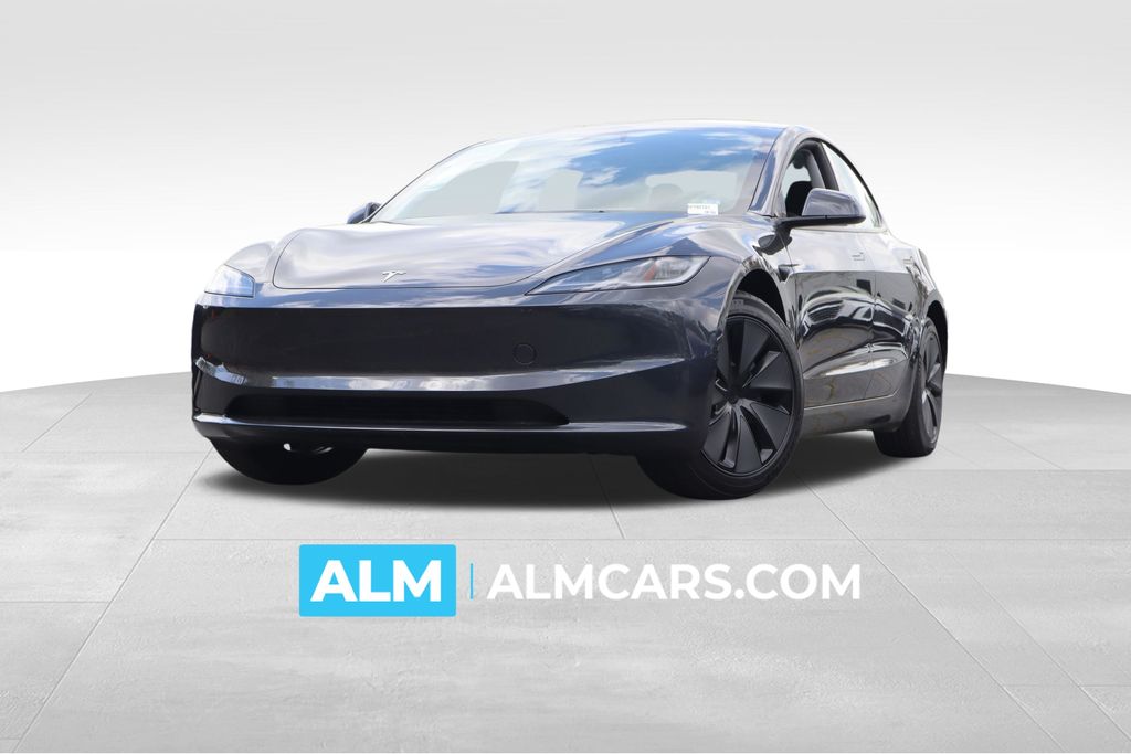 Gray 2025 Tesla Model 3 Long Range RWD Sedan Rear-Wheel Drive 1-Speed Automatic