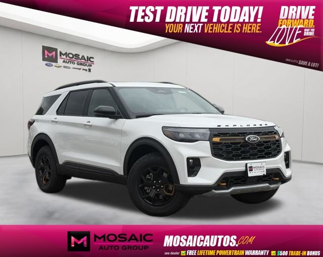 Star White Metallic Tri-Coat 2026 Ford Explorer Tremor AWD SUV / Crossover All-Wheel Drive Automatic