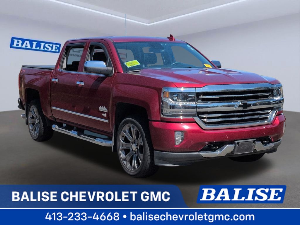 Cajun Red Tintcoat 2018 Chevrolet Silverado 1500 High Country Crew Cab 4WD Pickup Truck Four-Wheel Drive 8-Speed Automatic Overdrive