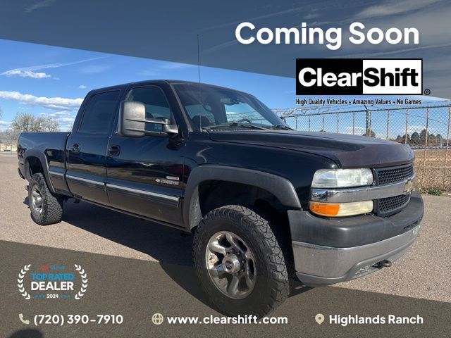 Onyx Black 2002 Chevrolet Silverado 2500HD LS Crew Cab 4WD Pickup Truck Four-Wheel Drive 5-Speed Automatic Overdrive