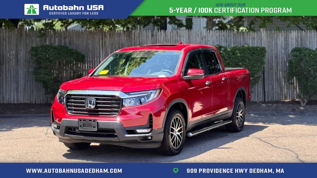 Radiant Red 2023 Honda Ridgeline Pickup Truck All-Wheel Drive 9-Speed Automatic
