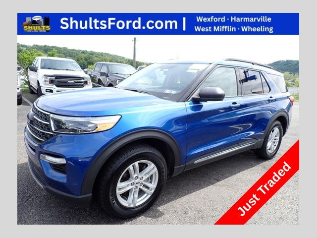 Atlas Blue Metallic 2021 Ford Explorer XLT AWD SUV / Crossover All-Wheel Drive Automatic