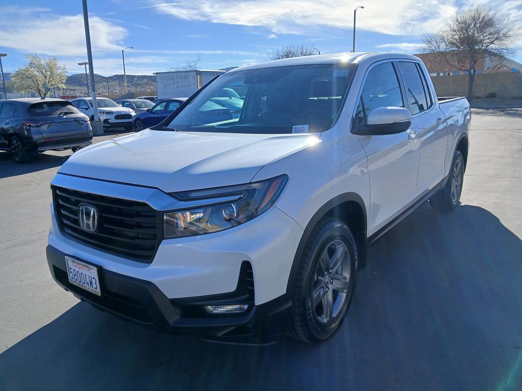 Platinum White Pearl 2023 Honda Ridgeline RTL AWD Pickup Truck All-Wheel Drive 9-Speed Automatic