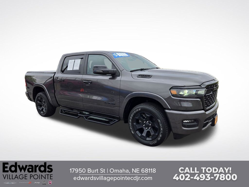 Gray (Granite Crystal Metallic Clearcoat) 2025 RAM 1500 Pickup Truck Four-Wheel Drive 8-Speed Automatic