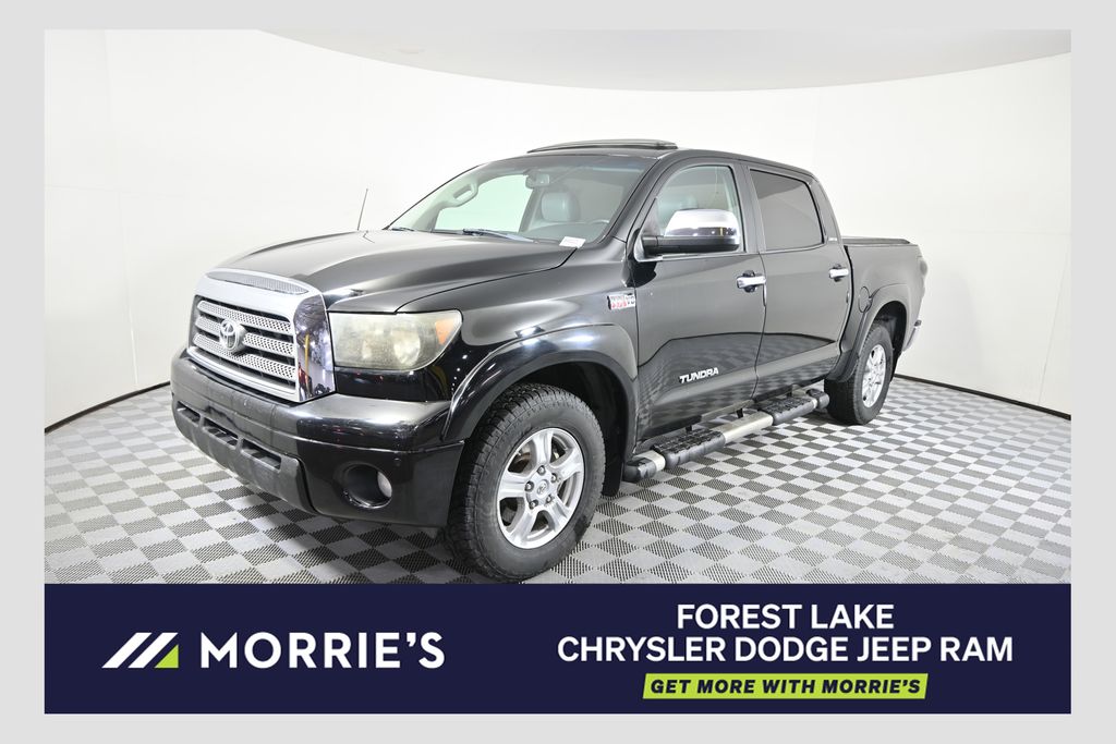 Black 2008 Toyota Tundra Limited CrewMax 5.7L 4WD Pickup Truck Four-Wheel Drive 6-Speed Automatic