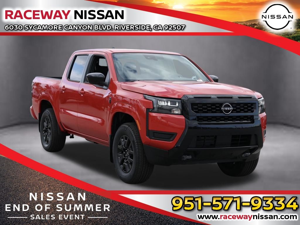 Red Alert 2026 Nissan Frontier Pickup Truck Four-Wheel Drive 9-Speed Automatic Overdrive