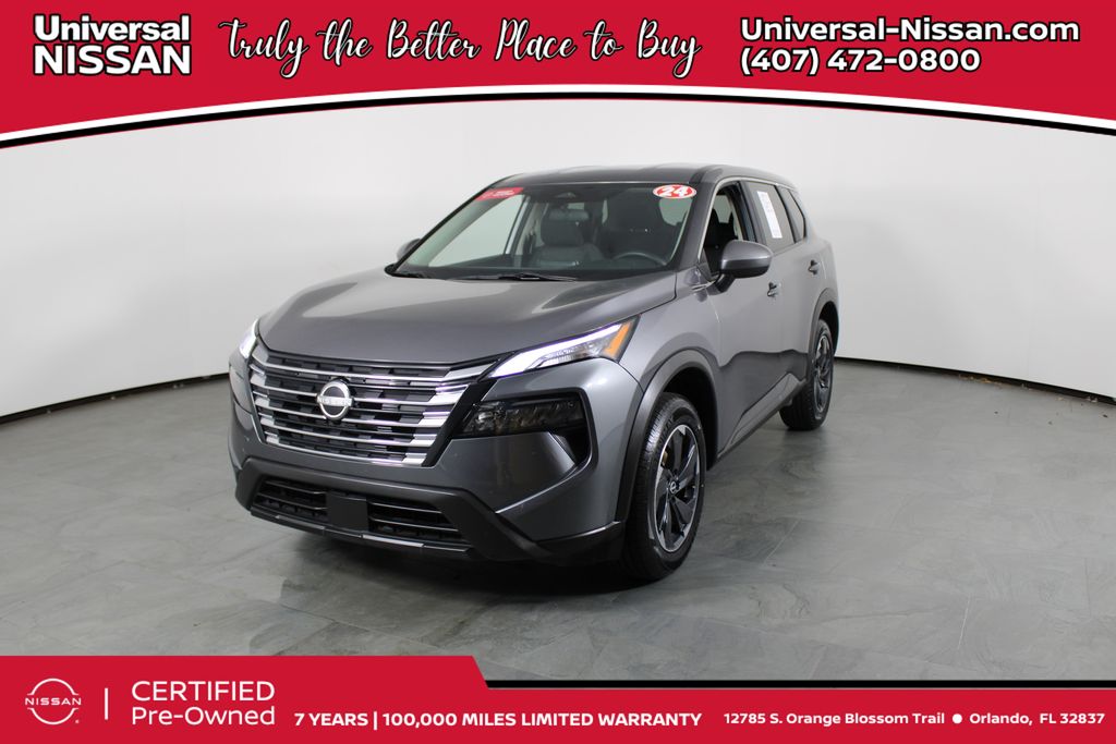 Gray (Gun Metallic) 2024 Nissan Rogue SV FWD SUV / Crossover Front-Wheel Drive Continuously Variable Transmission
