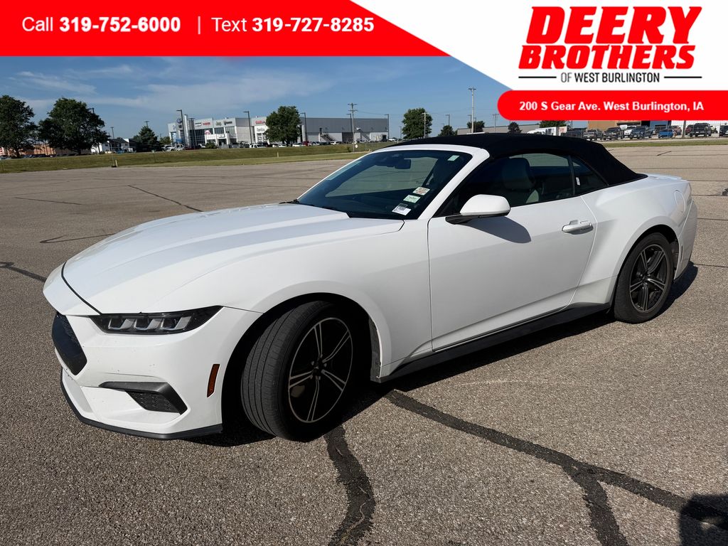 Oxford White 2024 Ford Mustang EcoBoost Premium Convertible RWD Convertible Rear-Wheel Drive Automatic