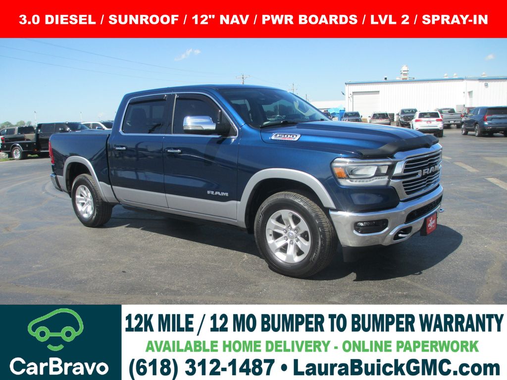 Patriot Blue Pearlcoat 2021 RAM 1500 Pickup Truck Four-Wheel Drive 8-Speed Automatic