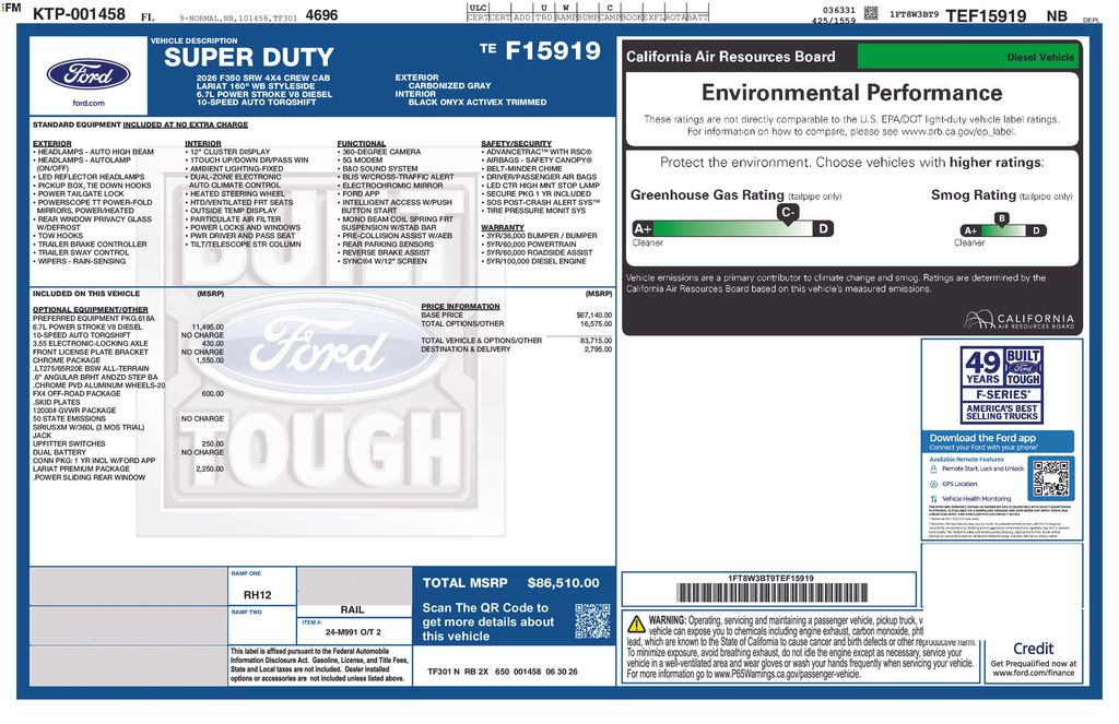 New 2026 Gray Ford Lariat image 9