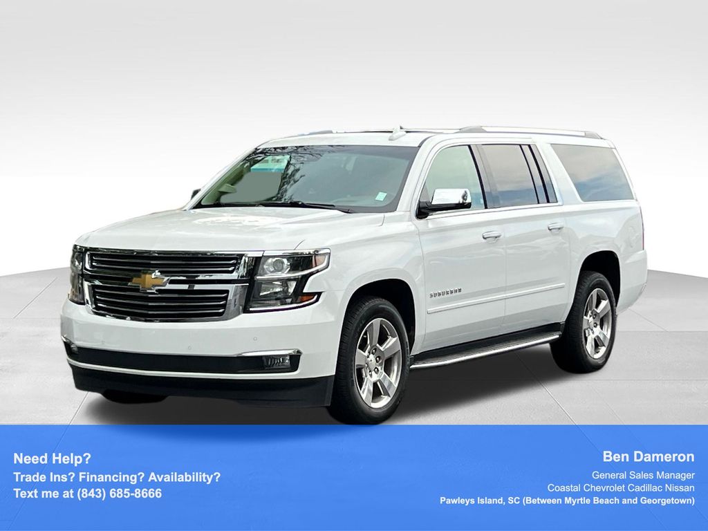 Summit White 2017 Chevrolet Suburban SUV / Crossover Four-Wheel Drive 6-Speed Automatic Overdrive