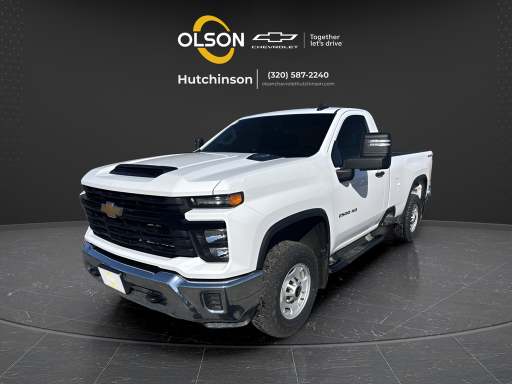 Summit White 2025 Chevrolet Silverado 2500HD Work Truck Regular Cab LB 4WD Pickup Truck Four-Wheel Drive Automatic