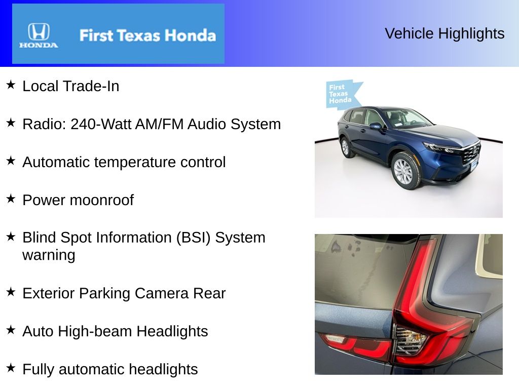 Used Car 2025 Honda Cr-v  Ex For Sale Under $35,000 In Austin, Texas