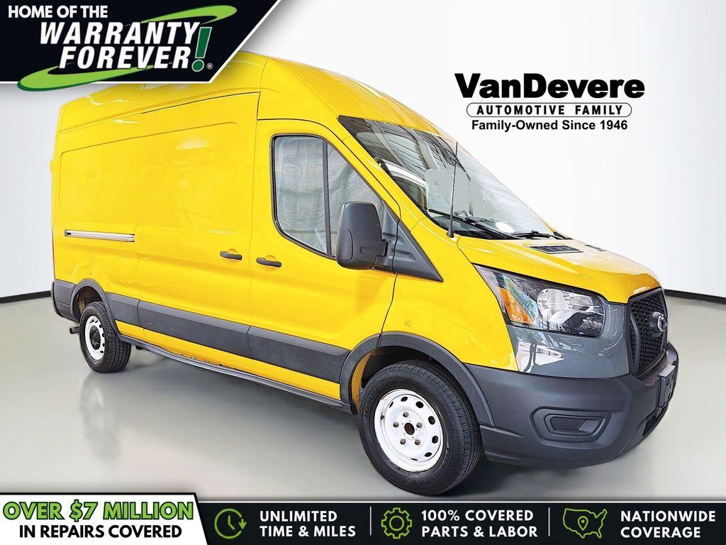 Yellow 2021 Ford Transit Cargo Van Rear-Wheel Drive
