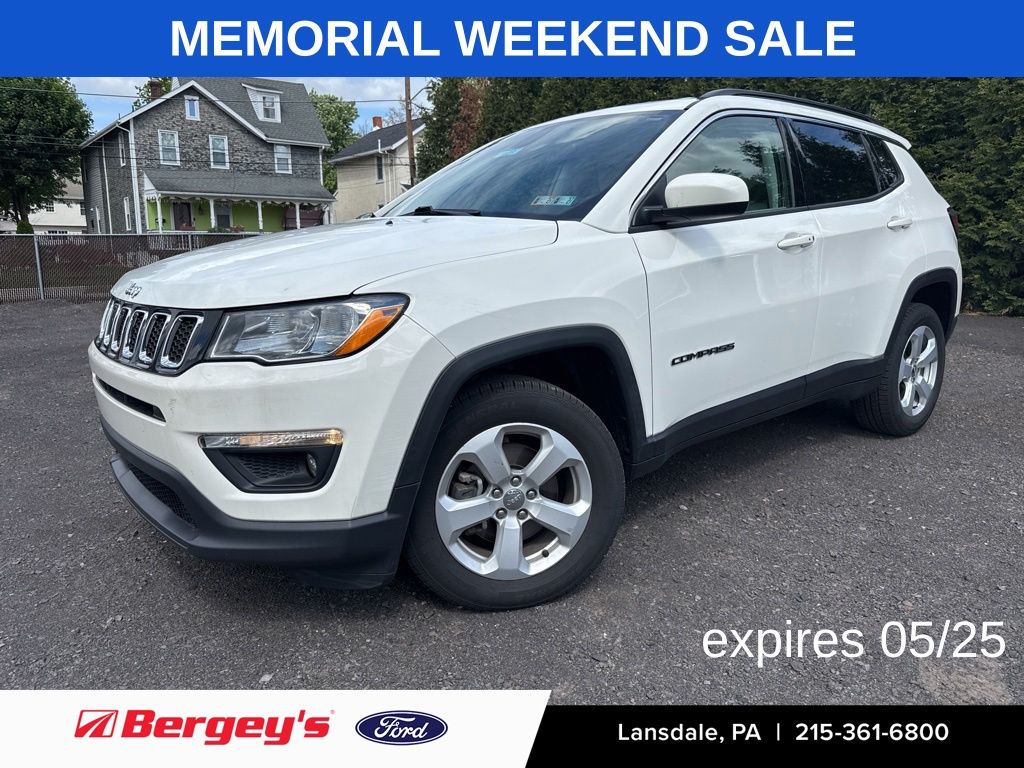 White Clearcoat 2021 Jeep Compass Latitude 4WD SUV / Crossover Four-Wheel Drive 9-Speed Automatic
