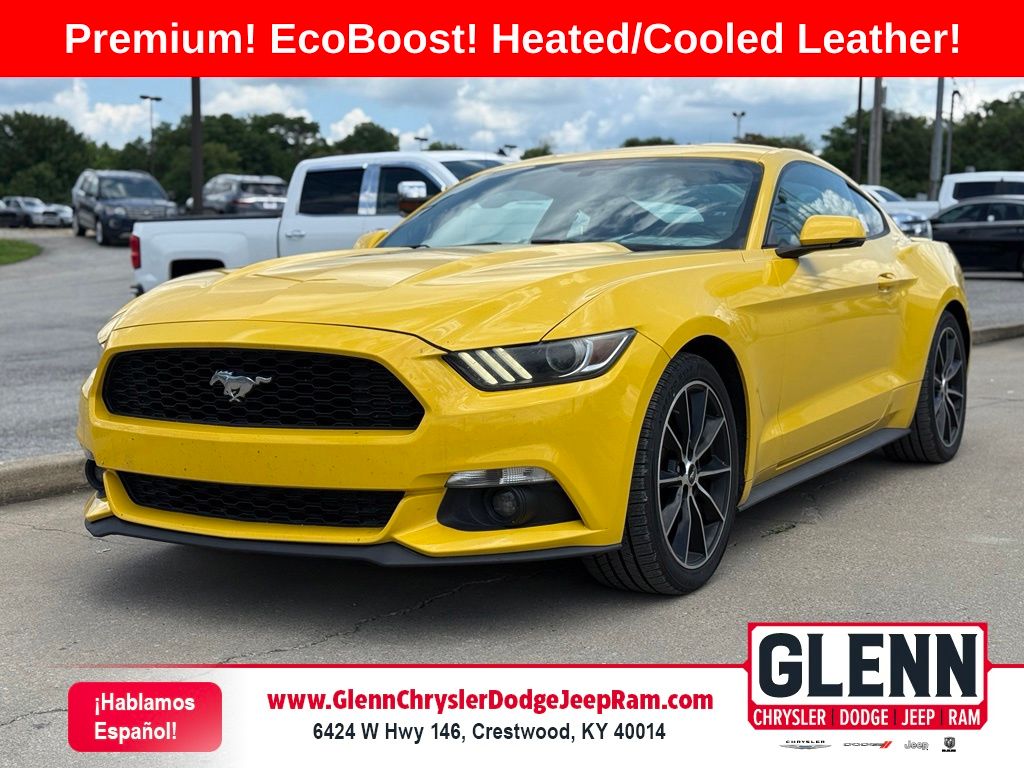 Yellow 2017 Ford Mustang Coupe Rear-Wheel Drive 6-Speed Automatic