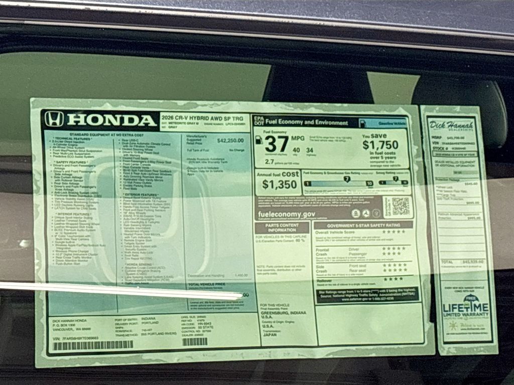 2026 Honda CR-V Hybrid Sport Touring