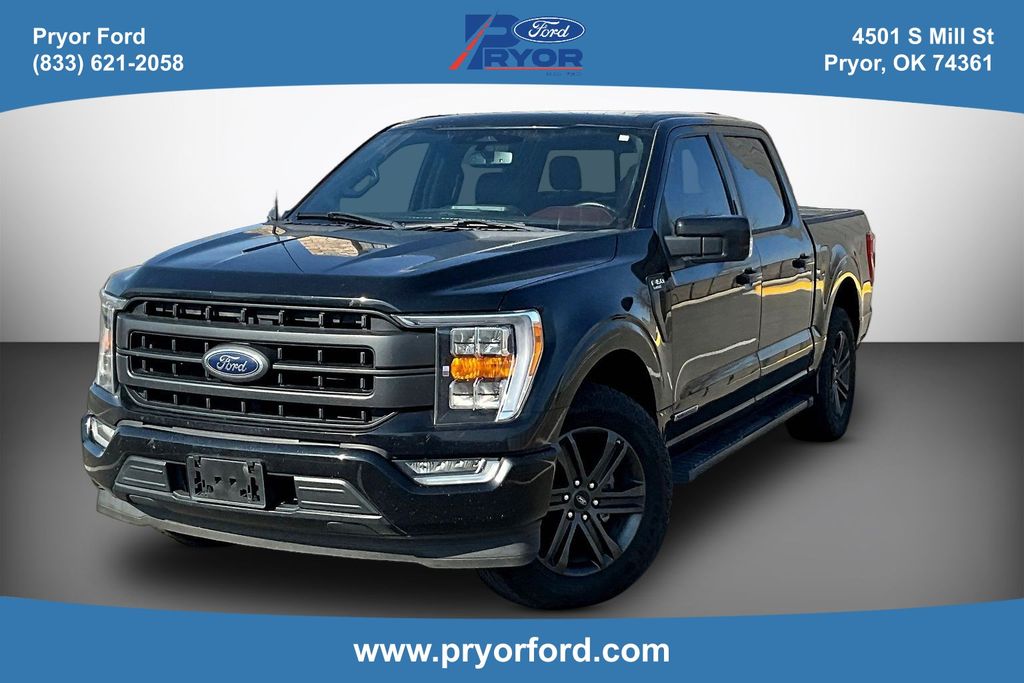 Black Metallic 2022 Ford F-150 Lariat SuperCrew RWD Pickup Truck 4X2 Automatic
