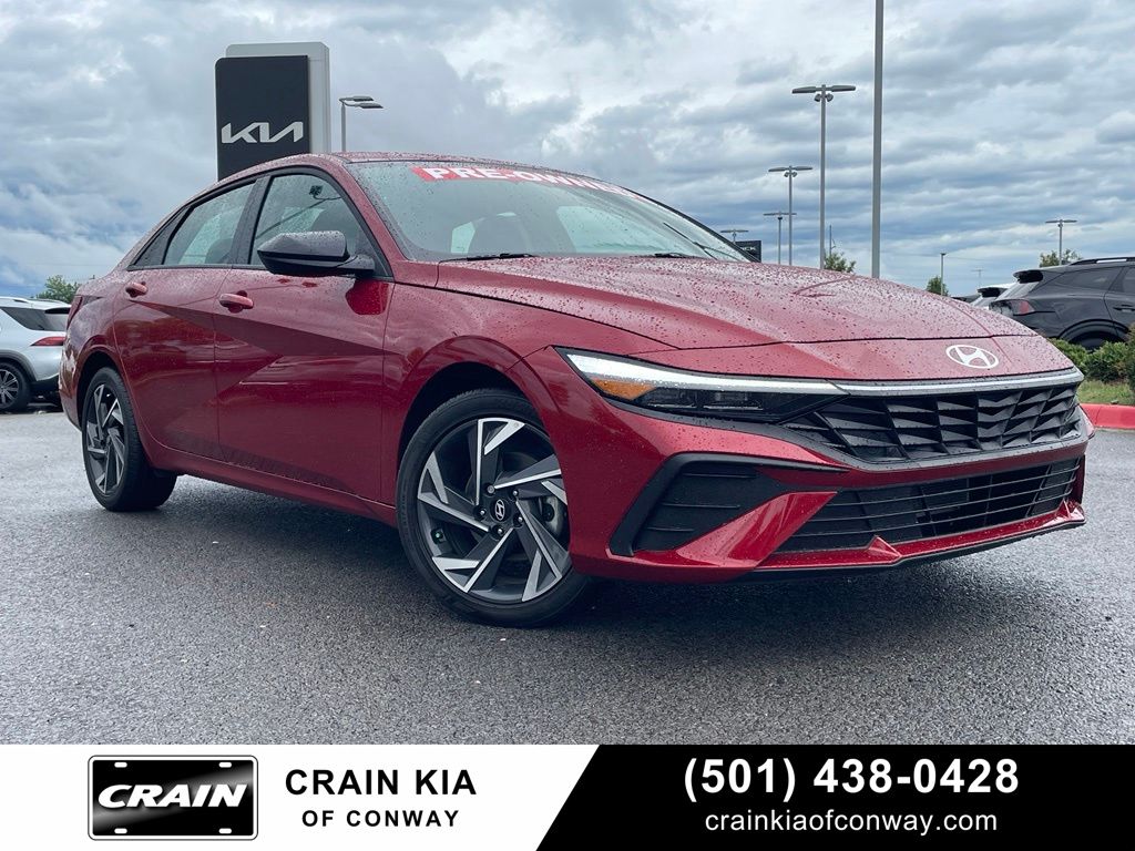 Ultimate Red 2025 Hyundai Elantra Sedan Front-Wheel Drive Continuously Variable Transmission