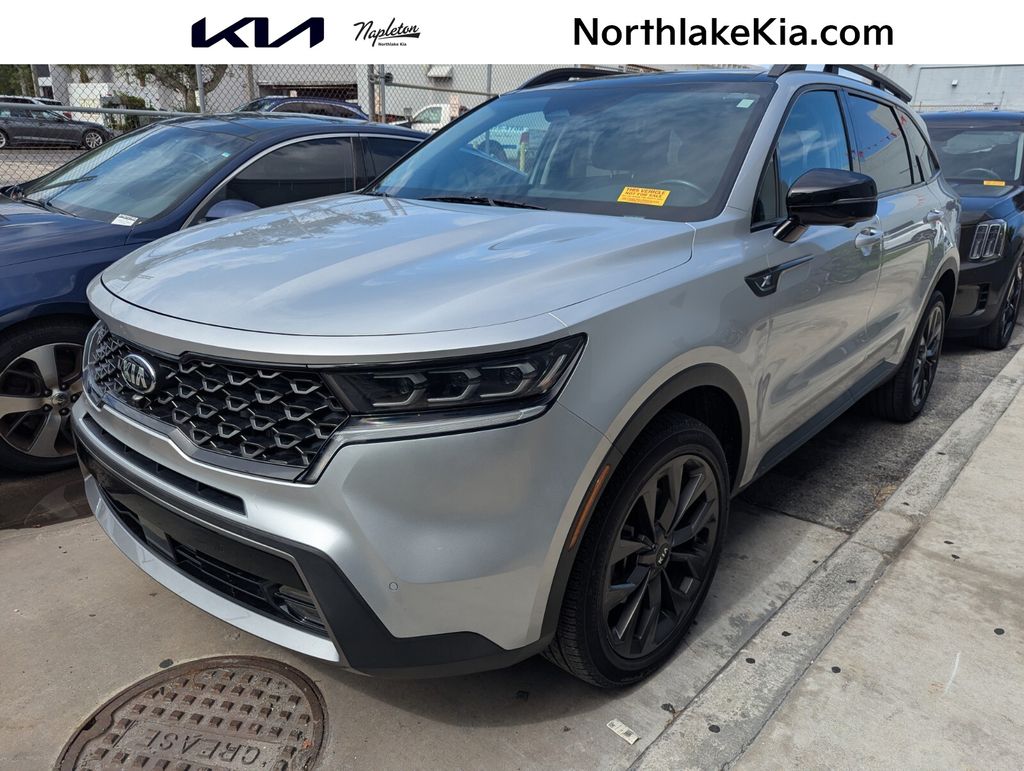 Sparkling Silver 2021 Kia Sorento SUV / Crossover All-Wheel Drive 8-Speed Dual Clutch