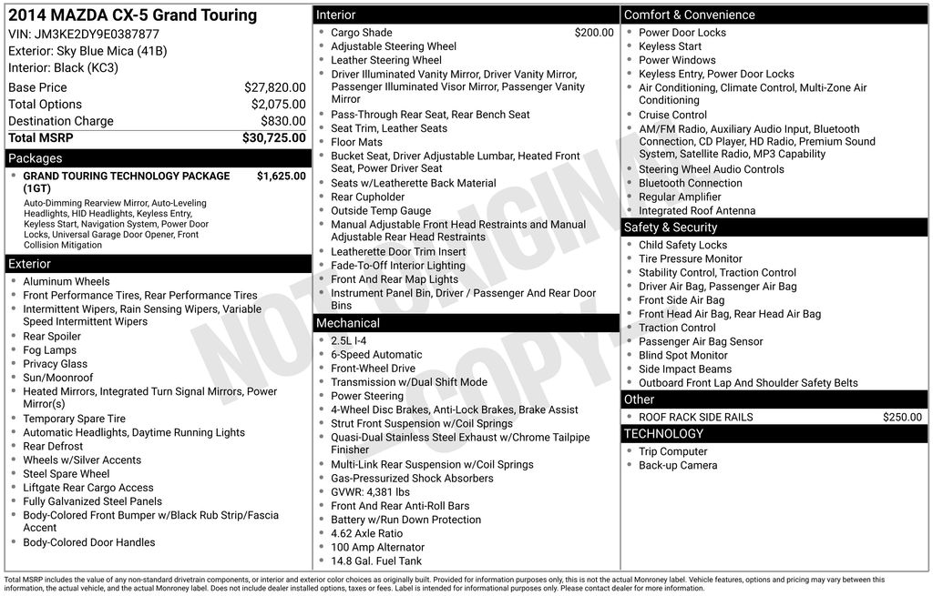 Used Car 2014 Mazda Cx-5  Grand Touring For Sale Under $12,000 In Austin, Texas