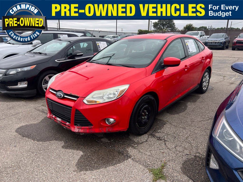 Race Red 2012 Ford Focus Sedan Front-Wheel Drive 6-Speed Automatic