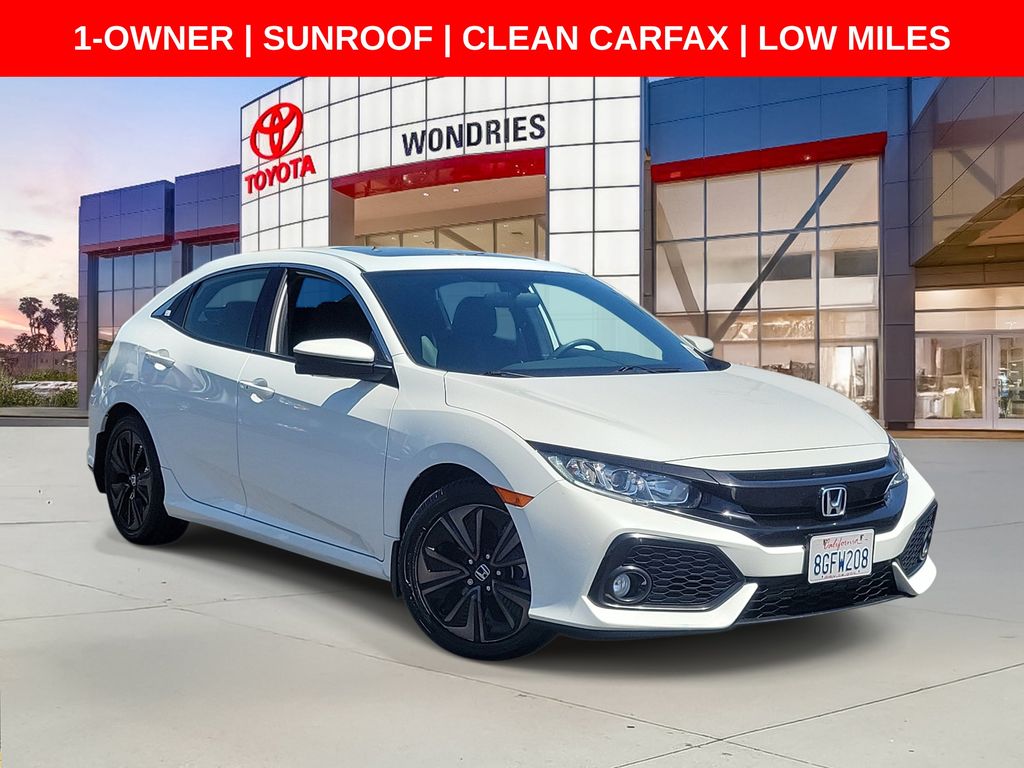 Taffeta White 2018 Honda Civic Hatchback Hatchback Front-Wheel Drive Continuously Variable Transmission