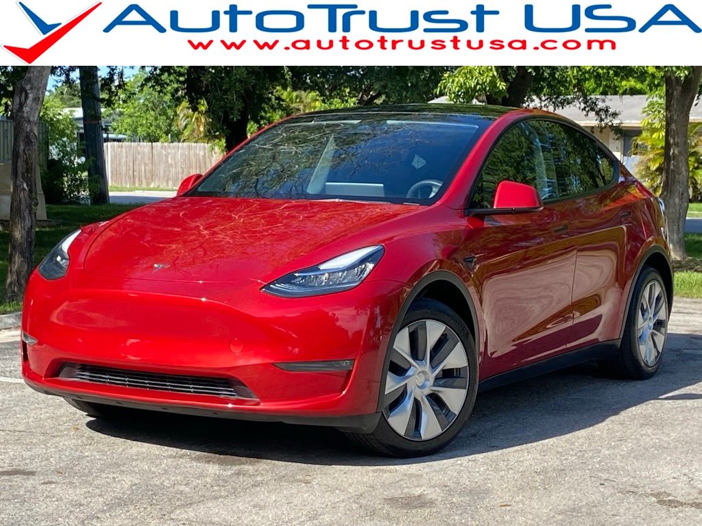 Red Multi-Coat 2023 Tesla Model Y Long Range AWD SUV / Crossover All-Wheel Drive 1-Speed Automatic