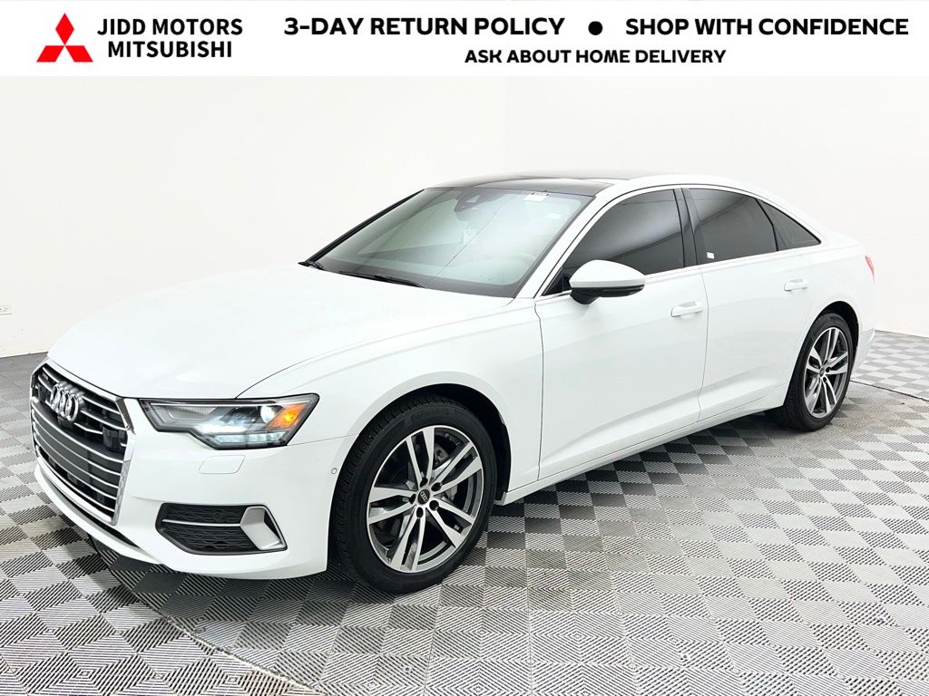 Glacier White 2023 Audi A6 Sedan All-Wheel Drive 7-Speed Automatic