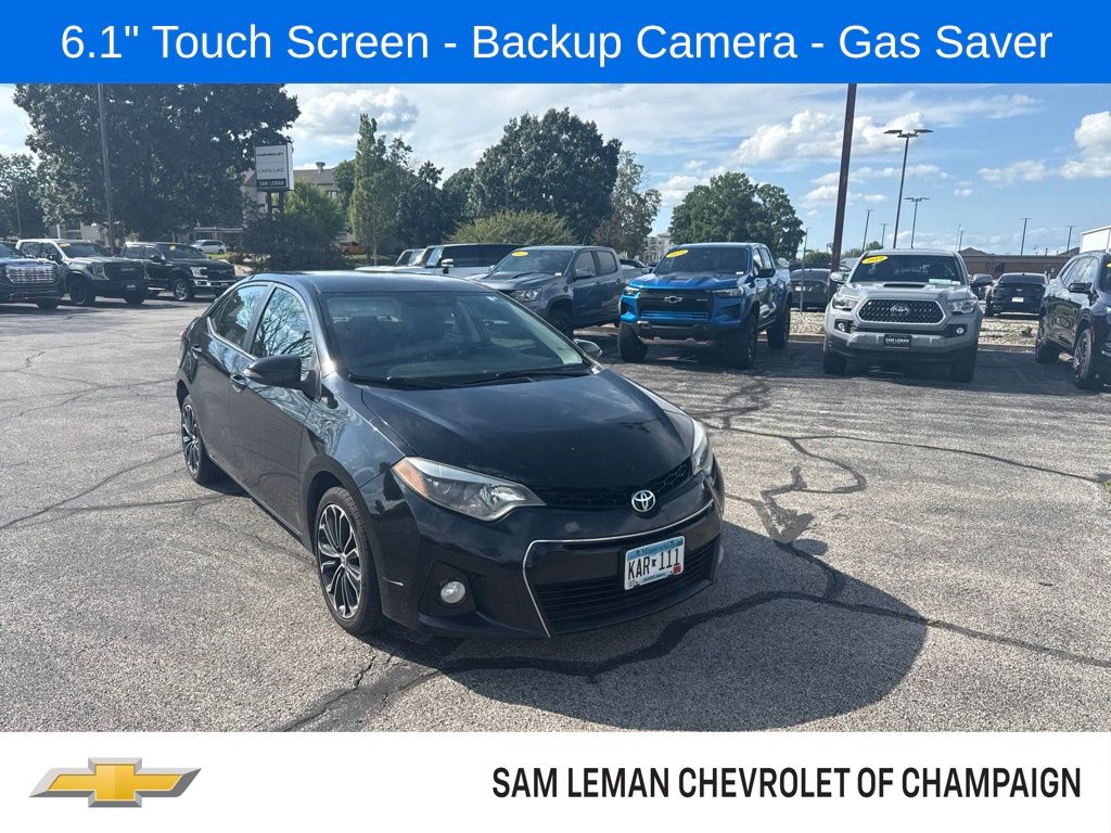 Black 2015 Toyota Corolla Sedan Front-Wheel Drive Continuously Variable Transmission
