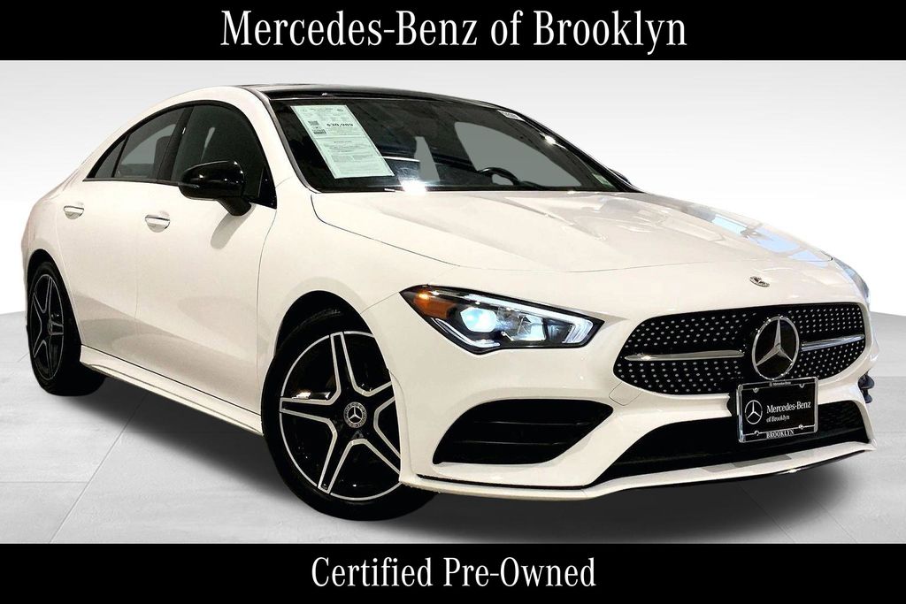 Polar White 2023 Mercedes-Benz CLA 250 4MATIC Coupe All-Wheel Drive 7-Speed Automatic