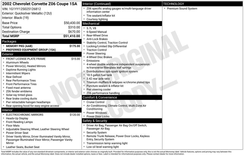 used 2002 Chevrolet Corvette car, priced at $30,000