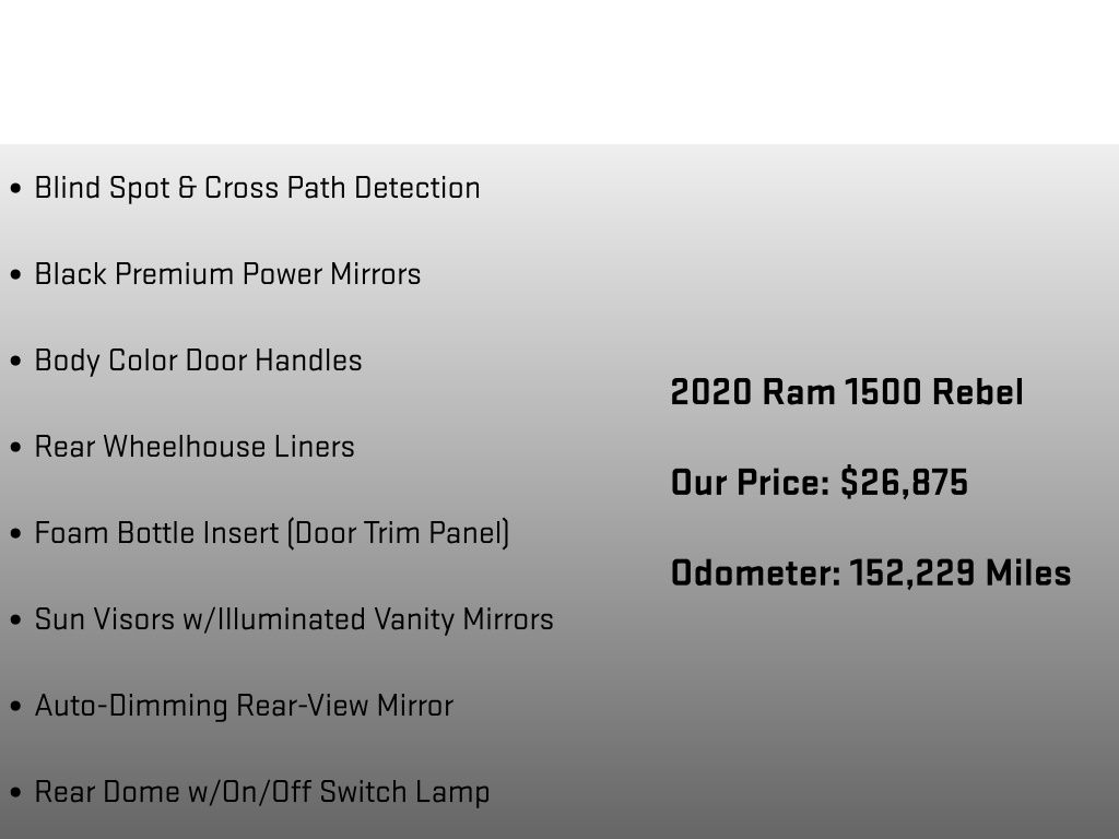 2020 Ram 1500 Rebel Gray at Luther Ford