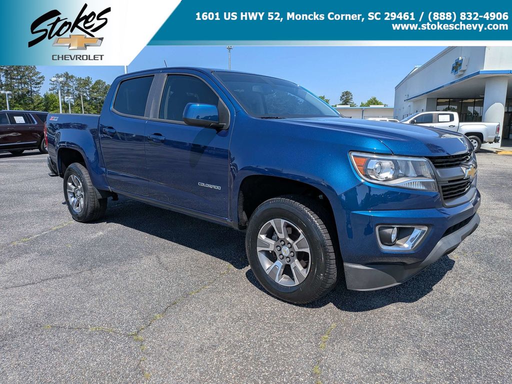 Pacific Blue Metallic 2019 Chevrolet Colorado Z71 Crew Cab 4WD Pickup Truck Four-Wheel Drive 8-Speed Automatic