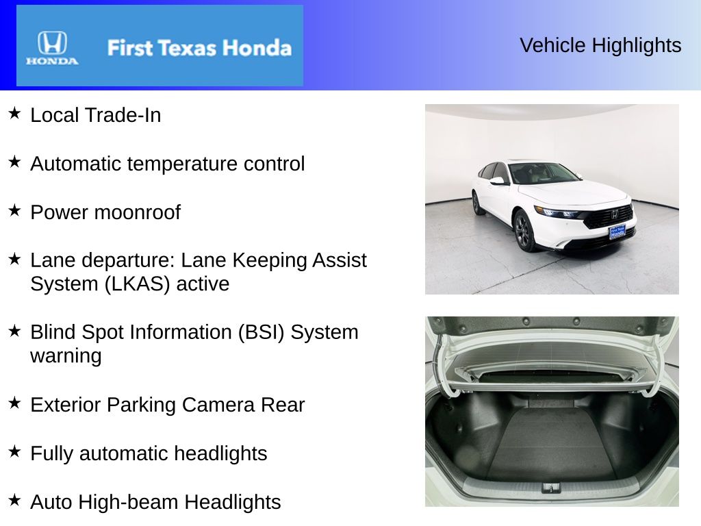 Used Car 2025 Honda Accord Hybrid  Ex-l For Sale Under $35,000 In Austin, Texas