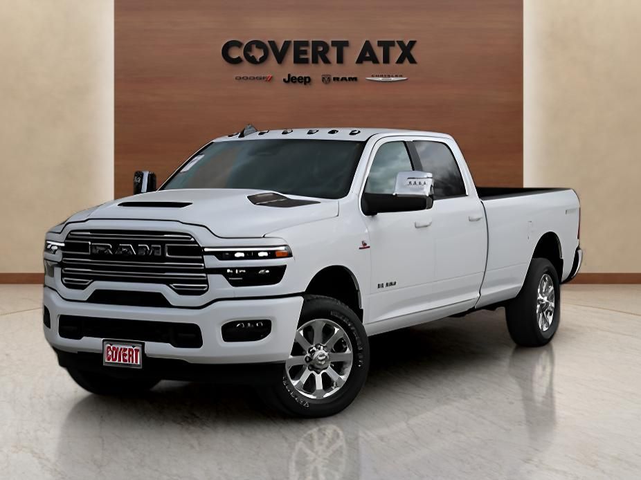 Bright White Clearcoat 2026 RAM 3500 Laramie Crew Cab LB 4WD Pickup Truck Four-Wheel Drive 8-Speed Automatic