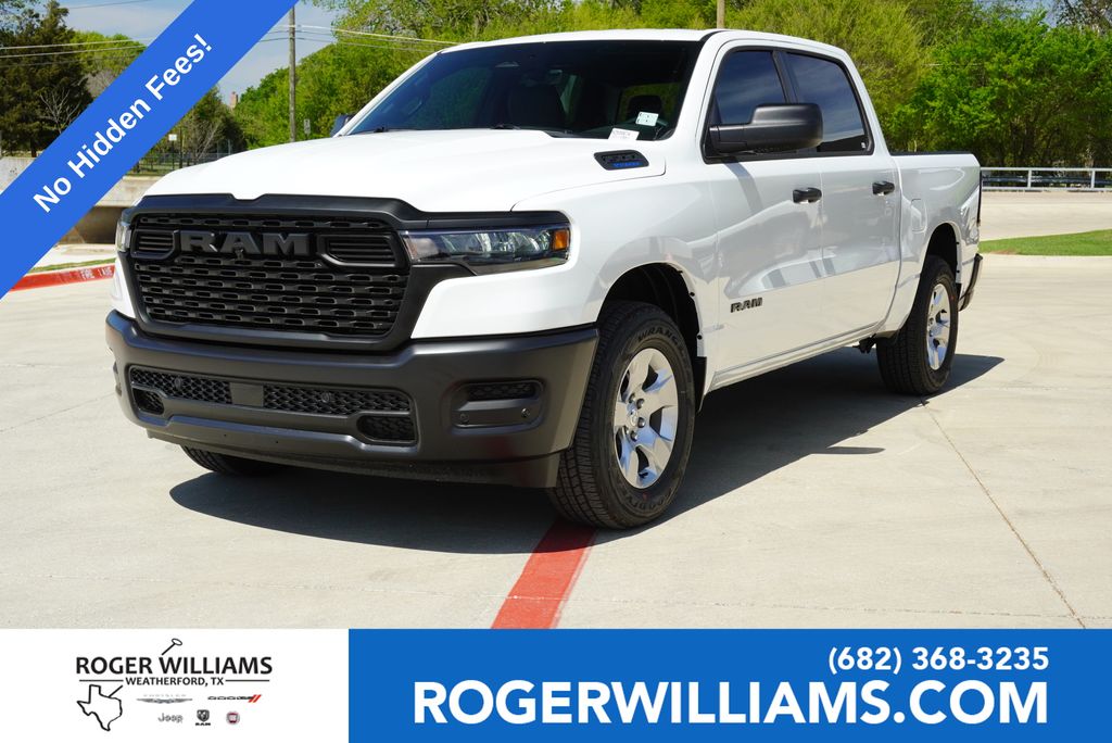 Bright White Clearcoat 2026 RAM 1500 Tradesman Crew Cab 4WD Pickup Truck Four-Wheel Drive 8-Speed Automatic