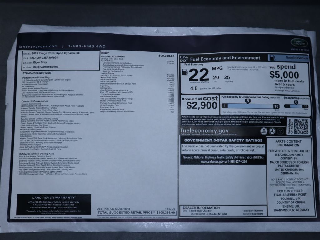 Thumbnail: 2025 Land Rover Range Rover Sport - 8