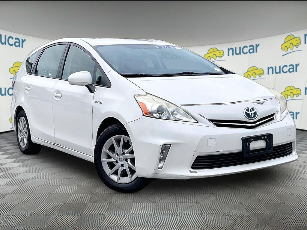 White (Blizzard Pearl) 2013 Toyota Prius v Wagon Front-Wheel Drive Continuously Variable Transmission