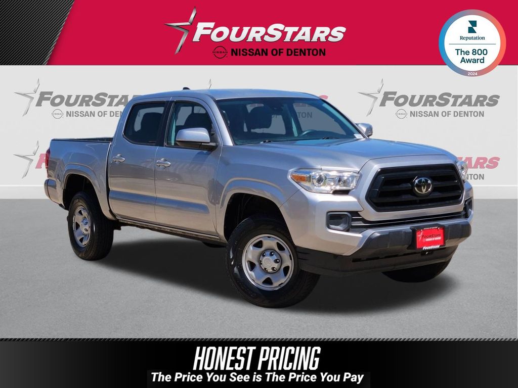 Silver 2021 Toyota Tacoma SR I4 Double Cab RWD Pickup Truck 4X2 6-Speed Automatic