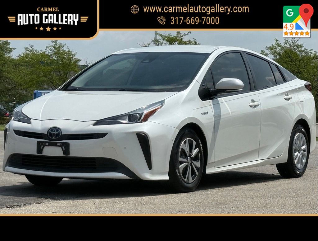 White (Blizzard Pearl) 2019 Toyota Prius Hatchback Front-Wheel Drive Continuously Variable Transmission