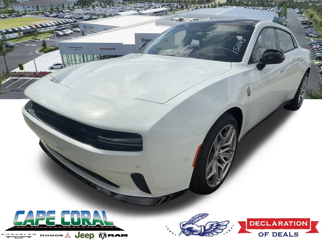 Bright White Clearcoat 2026 Dodge Charger Scat Pack Sedan AWD Sedan All-Wheel Drive 1-Speed Automatic