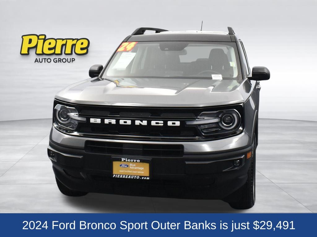 Carbonized Gray Metallic 2024 Ford Bronco Sport Outer Banks AWD SUV / Crossover All-Wheel Drive 8-Speed Automatic