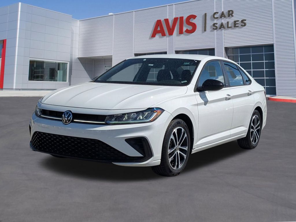 White 2025 Volkswagen Jetta Sport FWD Sedan Front-Wheel Drive 8-Speed Automatic