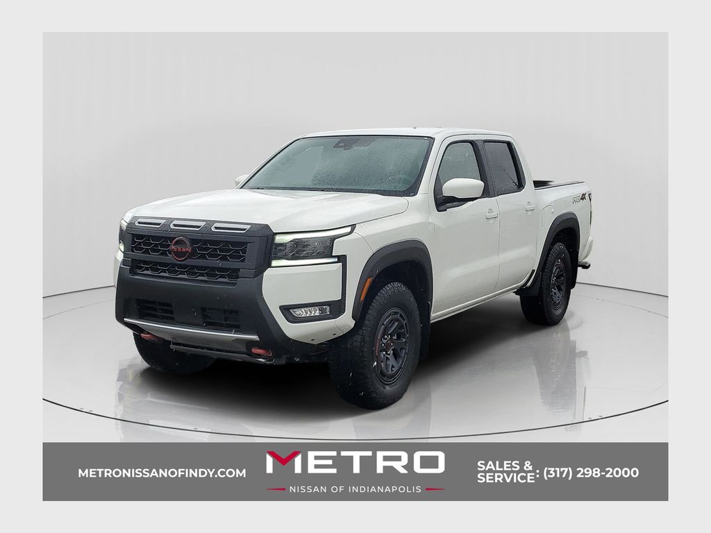 Glacier White 2026 Nissan Frontier Pickup Truck Four-Wheel Drive 9-Speed Automatic Overdrive