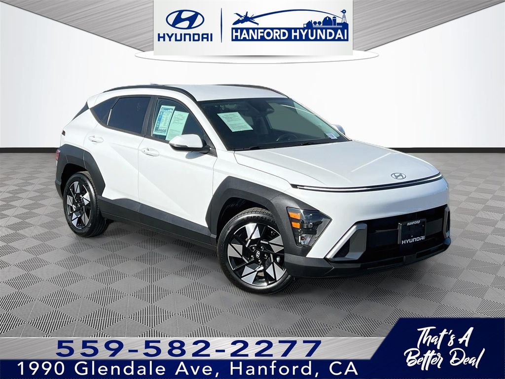 Atlas White 2024 Hyundai Kona SUV / Crossover Front-Wheel Drive Continuously Variable Transmission