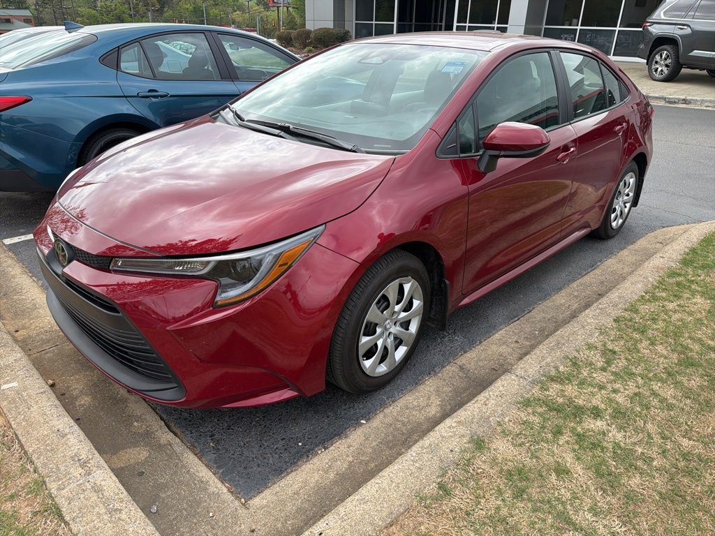 Red (Ruby Flare Pearl) 2026 Toyota Corolla LE FWD Sedan Front-Wheel Drive Continuously Variable Transmission