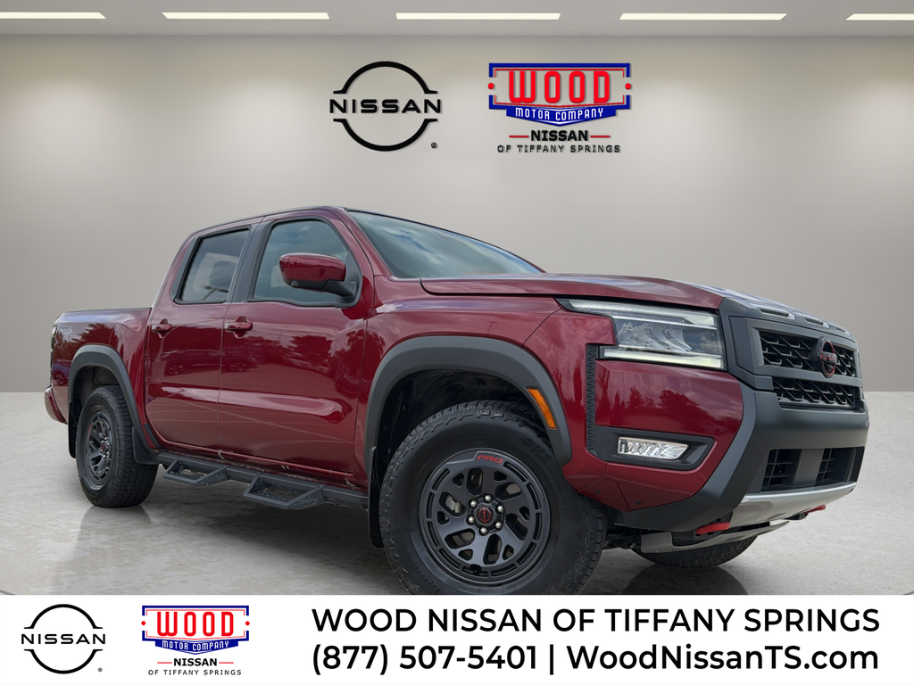 Cardinal Red Metallic Tricoat 2025 Nissan Frontier PRO-4X Crew Cab 4WD Pickup Truck Four-Wheel Drive 9-Speed Automatic Overdrive